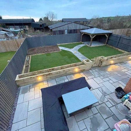 Completed landscape gardening install near Burton On Trent
